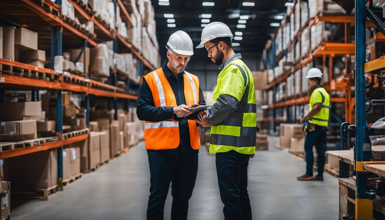 two men in warehouse